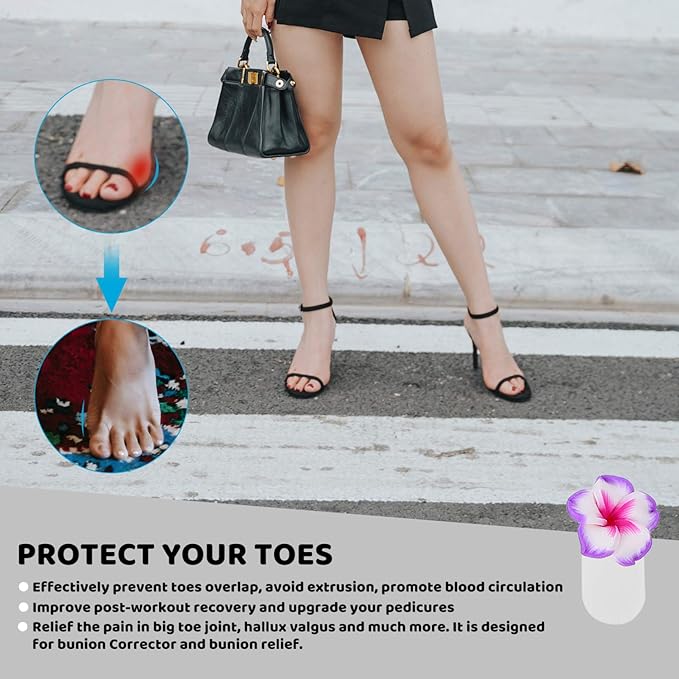 Beaupretty 32pcs Toe Separators for Pedicure: Flower Toe Separators - Reusable Pedicure Dividers - DIY Tools for Home Salon