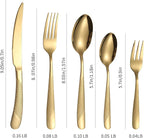 Hammered Silverware Set Gold Modern Stainless Steel Flatware - Image 6