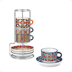 vancasso 2.5 Oz Stackable Espresso Cup Set of 4, Ceramic by vancasso