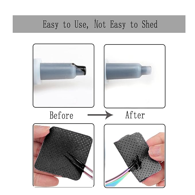 1200PCS Nail Wipes, Lint Free Nail Wipes Lint Free Wipes,Glue Wipes for Eyelash Extension,Soft Gel Nail Polish Remover Pads Wipes Lint Free Cotton Pads Wipes Non-woven Fabric Glue Cleaning Wipe, Black