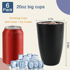 20 OZ Wheat Straw Cups SetS of 6, Unbreakable Drinking Cup, Alternative to - Image 3