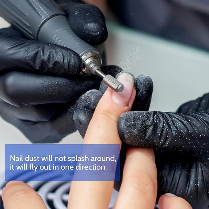 QUNZHAO Nail Drill Bits Dust proof bit Tungsten Steel Fast remove Acrylic or Hard Gel 3/32" Shank - Manicure, Nail Art, Drill Machine (Extra Fine - XF, Silver)