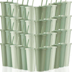 Skylety 48 Pcs Sage Green Plastic Cups by Skylety