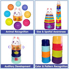 WEEJOYGAM Stacking Cups Baby Toys 6-12 Months, Stacking Toys - Image 4