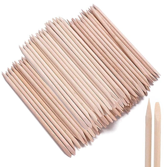 AMOSTBY Orange Sticks For Nails - 150PCS Wooden Cuticle Pusher Stick Cuticle Pusher,4.5 inch Nails Cuticle Remover Tools for Manicure Pedicure