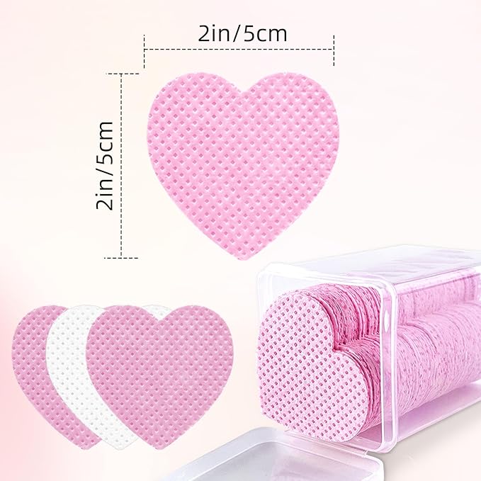 400Pcs Lint Free Nail Wipes,Nail Polish Remover Wipes,Eyelash Extension Glue Wipes,Nail Polish Remover Pads,Nail Supplies,for Lash Extension Supplies,Nail Art(White,Pink)