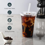 AOZITA 20 oz Clear Plastic Cups - Image 3