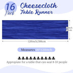 16 Pack Royal Blue Cheesecloth Table Runners 20x120 Inch Gauze Table Runner - Image 4