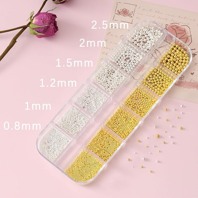 3 Boxes Nail Charms and Gems Nail Art Charms Charms for Nails Design Rhinestones for Nails Caviar Beads Pearls