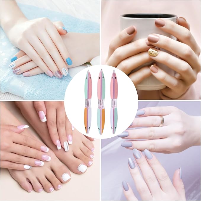 6 Sided Nail File and Nail Buffers, Multi-Functional Nail File for Shaping and Polishing, Gifts for Women, Stocking Stuffers, Nail Care Tool, All-in-One Shaping & Buffing