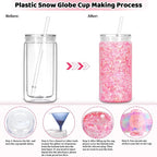 12 Pack Plastic Snow Globe Tumbler - Image 3