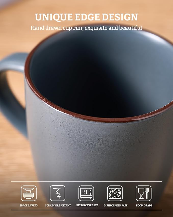 famiware Mercury Coffee Mugs 13 oz, Coffee Mugs Set of 8 - Image 4