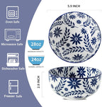 Cereal Bowls Set of 6, 28 Ounces Soup Bowls, Bohemian Ceramic Bowls - Image 2