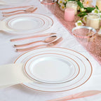 FOCUSLINE 600 Ct Rose Gold Dinnerware Set - Image 7