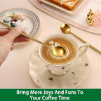 DEHOV Satin Gold 6.7 Inches Coffee Spoon, 4 Pieces Stainless Steel 18/10 Tea - Image 6