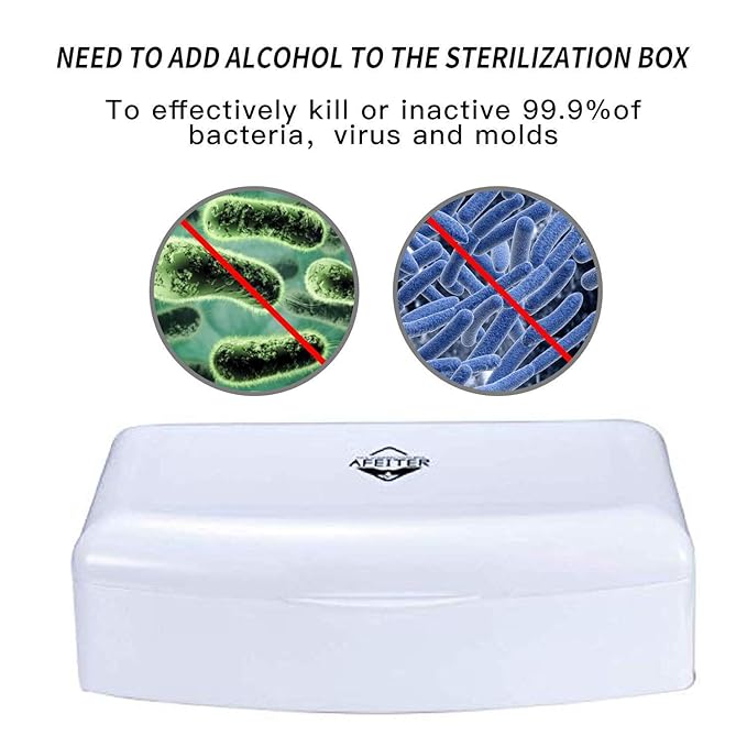 Plastic Sterilizing Tray,Tool sterilization box,Nail Tools Plastic Sterilizing Box Beauty Tool Sterilizing Tray Disin-fection Box,Tweezers,Hair Salon,Spa & Cutter Manicure Equipment-(White)