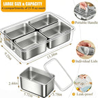 Snackle Box Container, Stainless Steel Divided Serving Tray - Image 2