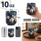 Japanese Tea Cups, 10 Oz Ceramic Handleless Coffee Mugs, Microwave Dishwasher - Image 3