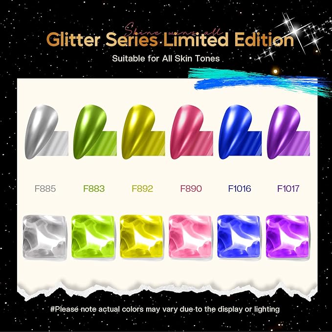 Morovan Metallic Chrome Mirror Quick Air Dry Nail Polish Set: Gold, Silver, Purple - 6 Colors, No UV Curing, Long Lasting, Safe & Healthy, Perfect for DIY Manicure