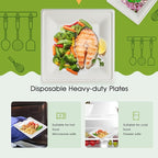 150 Piecs Compostable Square Paper Plates, 10 inch - Image 4