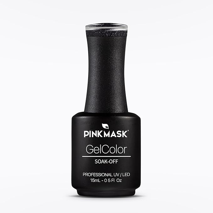 PINK MASK Gel Color Nail Polish Into the Sadows15ml / o.5 oz - UV/LED Gel Polish, Non Wipe, Long Lasting, Soak Off Formula