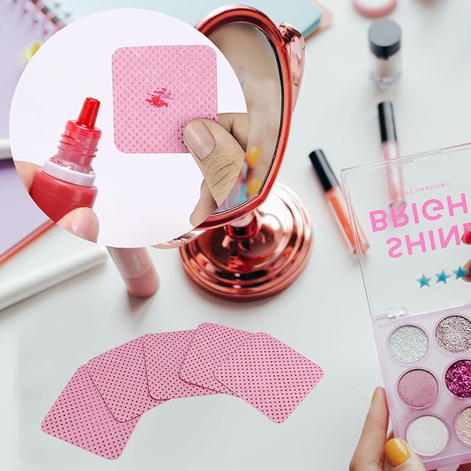 600 Pcs Lint Free Nail Wipes, Non-Woven Nail Polish Remover Pads Nail Polish Wipes for Nail Polish Removal Eyelash Extensions DIY Nail Art Supplies (Pink)
