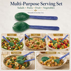 Salad Servers, Resin Salad Tongs, Long Handle Salad Server Set - Image 9