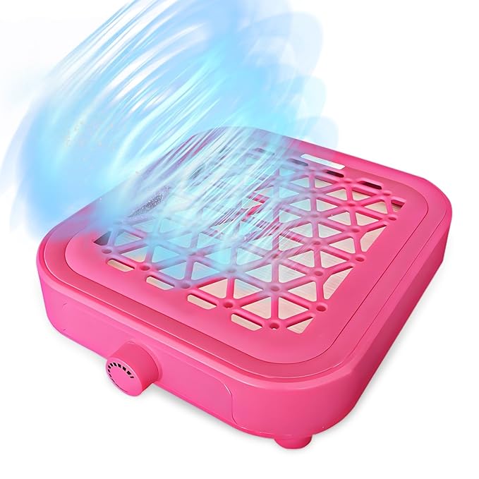 Nail Dust Collector Vacuum, Powerful 4000 RPM Turbine Motor with Reusable Filter for Acrylic Nails Polishing, Professional Manicure Tool for Home & Salon