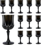 12Pack Plastic Wine Glasses, 7oz Vintage Goblets by LEYIQU
