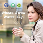 Wrova Wheat Straw Cups 6 PCS Good Alternative to Plastic Reusable Cups 12 oz - Image 8