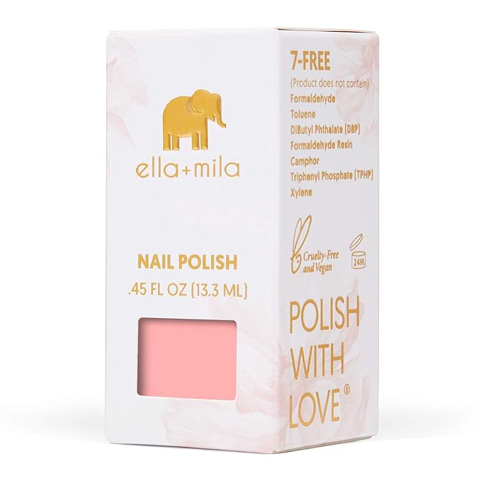 ella+mila Professional, Quick Dry, Long-Lasting & Chip-Resistant Pink Nail Polishes (Bubble Trouble - 0.45 fl oz)