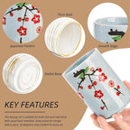 4 Pack Japanese Tea Cup, 10 Oz | Handleless Cup Set - Image 3