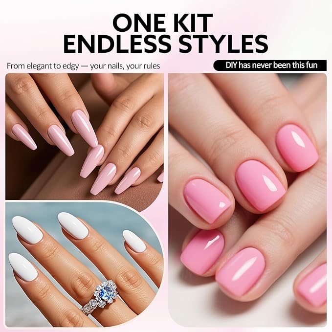 VENALISA Gel Nail Polish Set, 5 Colors 10ML Gel Polish Kit Pure White Yellow Pink Purple Color Soak Off Salon Manicure DIY at Home Nail Art For Girls Women