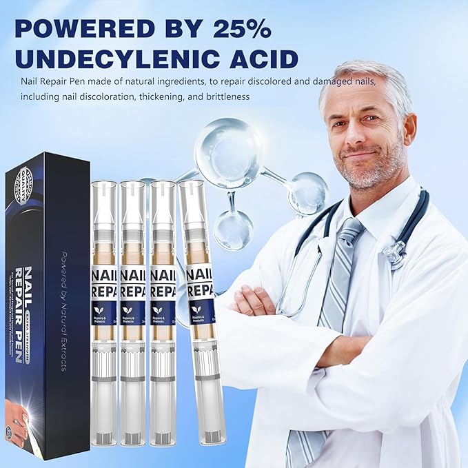 Toenail Treatment Extra Strength Pen for Toenail & Finger, More Pure Natural Plant Extracts, for Damaged Nail, Nail Repair Pen-4 pcs