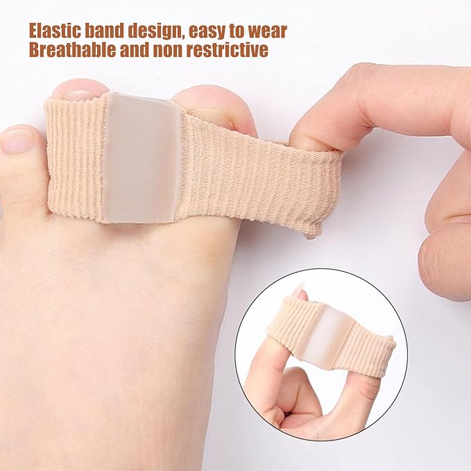 6-pack Toe Separators for Women & Men - Corrector Pads for Hallux Valgus to Relieve Big Toe Discomfort and Foot Pain During Pedicure