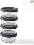 8-Piece Glass Food Storage Containers Set | 1-Cup, Leakproof | Microwave by DuraLiving