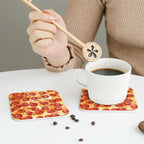 Marble Coasters Square Leather Drinks Coaster Set - Image 5