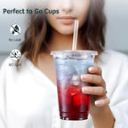 AOZITA 20 oz Clear Plastic Cups - Image 4