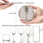 6 Pcs Tropical Plants in Summer Beach Palm Tree Leather Coasters - Image 8
