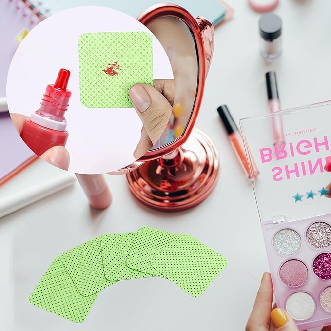 150 Pcs Lint Free Nail Wipes, Non-Woven Nail Polish Remover Pads Nail Polish Wipes for Nail Polish Removal Eyelash Extensions DIY Nail Art Supplies (Green)