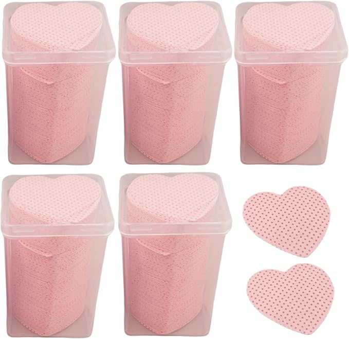1000 PCS Lint Free Nail Wipes, Lash Glue Eyelash Extension Glue Wipes Cleaning Pads Nail Polish Remover for Lash Extension Supplies and Gel Nail Polish Remover
