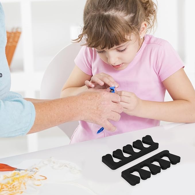 Toe Separators Set - 52 Pieces Premium Pedicure Tool, Spa Party Salon Polishing Separator (Black)