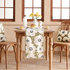 bilin gaier Designer French Linen Table Runner, Floral Pattern, Dining Table - Image 2