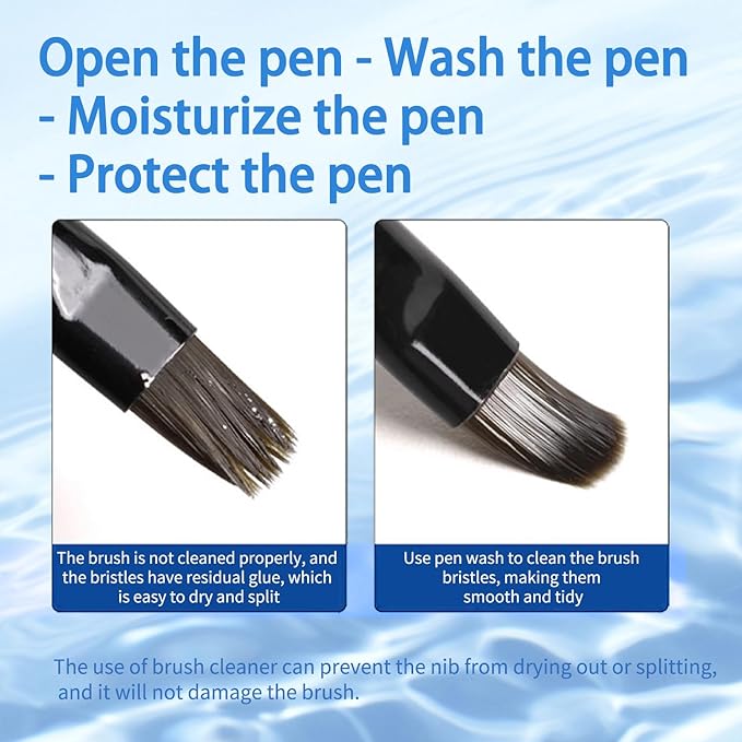 Nail Brush Cleaning Solution - 40ml Nail Art Brush Cleaner for Manicure Products,Nail Brush Cleaning Easily Better Used for Nail Art Design Nail Painting Brush
