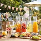 1 Liter Ribbed Glass Carafe - Image 4