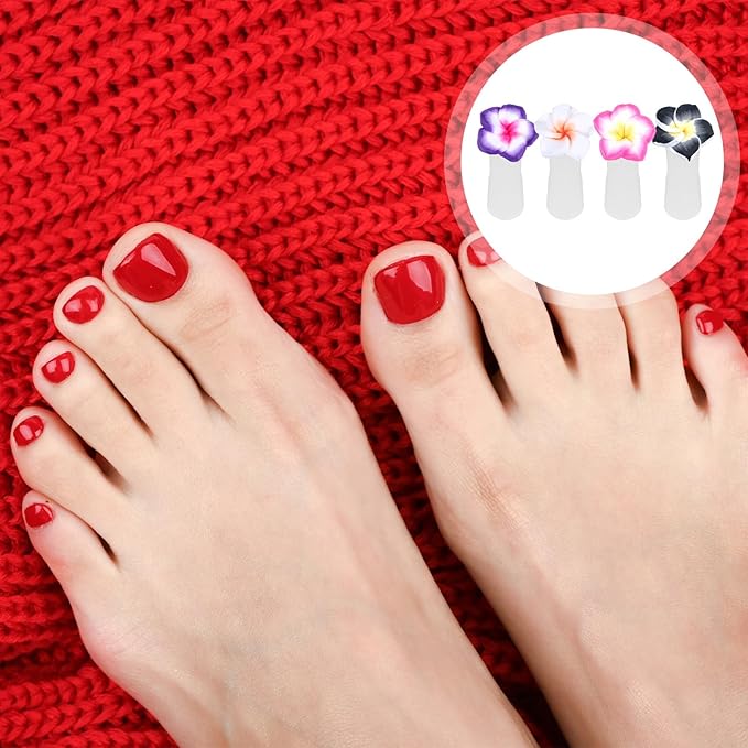 32 Pieces Silicone Toe Separators Cute Toe Separators for Pedicure Comfortable Toes Spreaders Toes Dividers Manicure Pedicure Tools for Nail Salon Nail Art Accessories