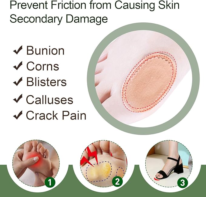 Welnove 36 CT Bunion Cushions Pad - Fabric Toe and Foot Bunion Protector Pads, Bunion Relief Pads for Reduce Rubbing, Callus, Chafing, Friction -Strong Adhesive Stay in Place