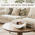 Deobath Large Resin Pedestal Decorative Bowl - Image 3