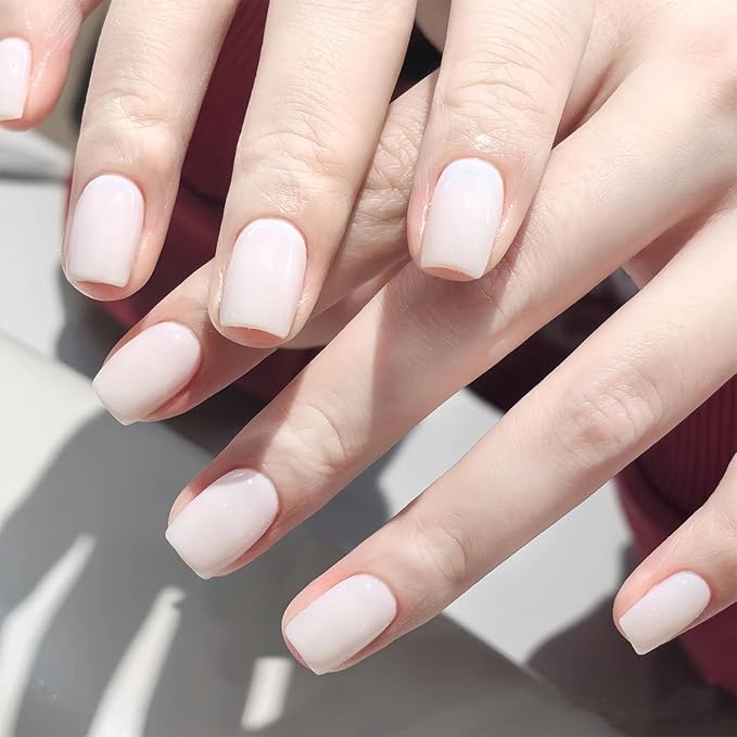 COSMOO Quick Dry Nail Polish, Nude Pink Chip Resistant Manicure, Non-Toxic, Vegan, Cruelty Free, 12ml, Fast Drying in 60 Seconds (Sheer Pale Pink)