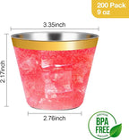 Goodluck 200PCS 9oz Gold Plastic Cups - Image 4